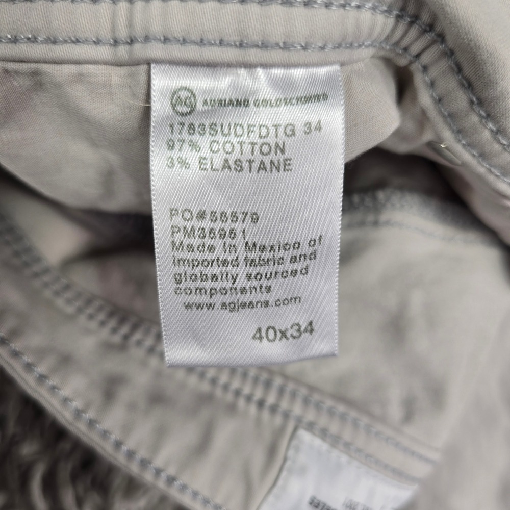 AG Adriano Goldschmied Tellis Modern Slim Pants Gray 40x34 1783SUDFDTG - Picture 2 of 9